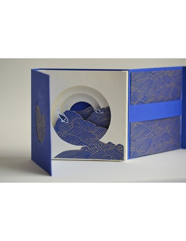 Tunnel book onde blu interno