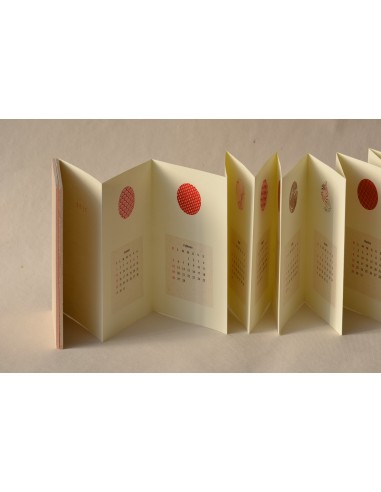 calendar washi red struttura concertina
