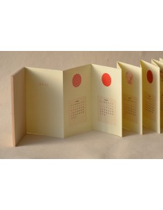 calendar washi red struttura concertina