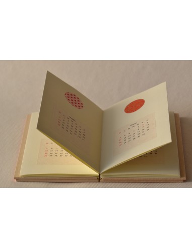 calendar washi red apertura a libro