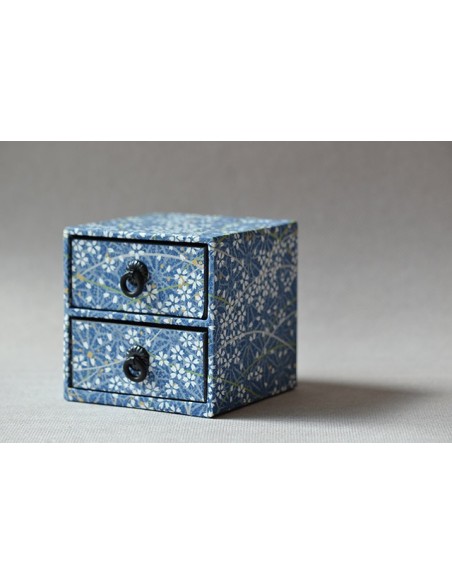 Scatola cassetti blu