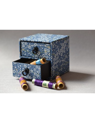 Scatola cassetti blu