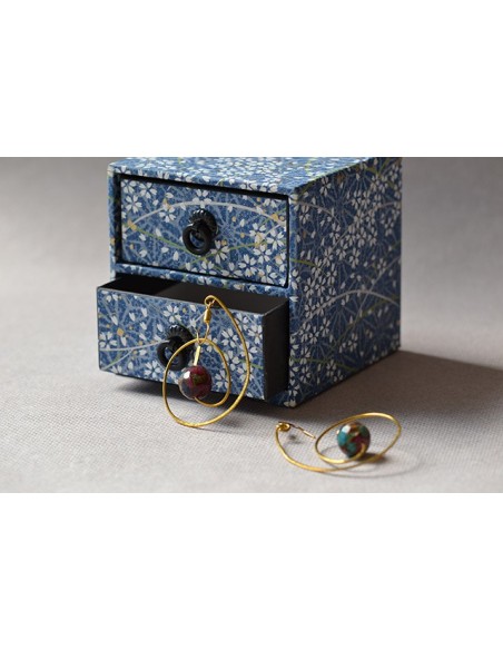 Scatola cassetti blu