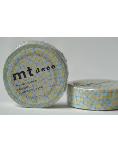 Washitape 157 check collage yellow