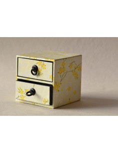 Scatola cassetti gialla