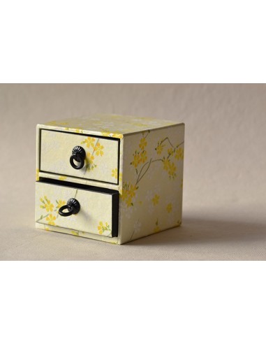 Scatola cassetti gialla