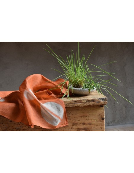 Furoshiki itajime arancione