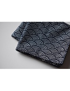 Furoshiki 107 Seigaiha  Blu/argento