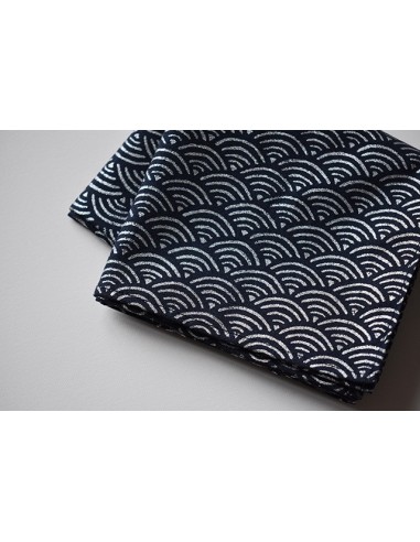 Furoshiki 107 Seigaiha  Blu/argento