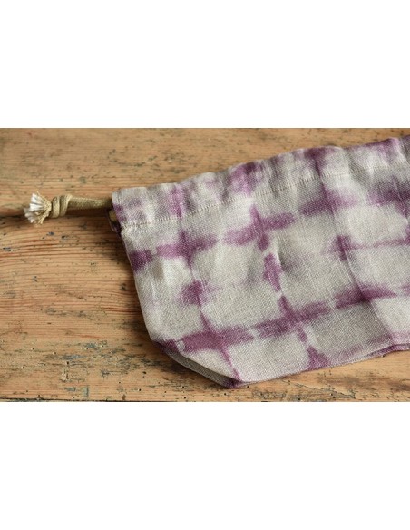 Kinchaku violet chevron