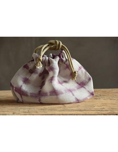 Kinchaku violet chevron