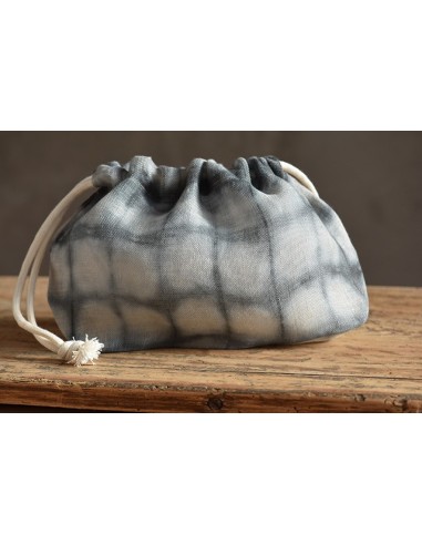 Kinchaku grey chevron