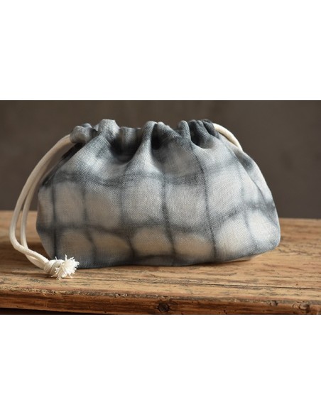 Kinchaku grey chevron