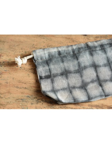 Kinchaku grey chevron