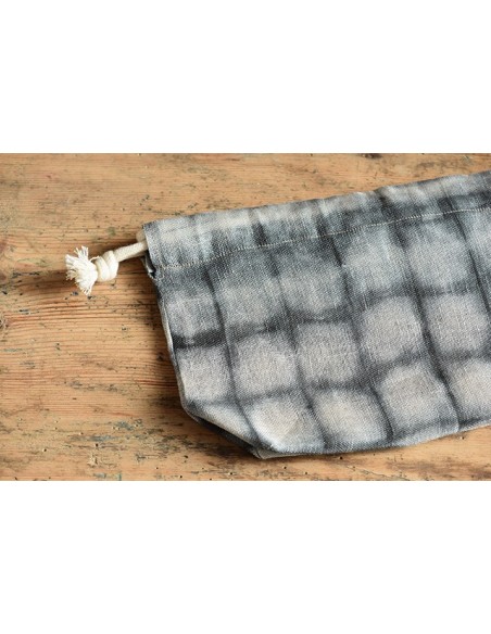 Kinchaku grey chevron