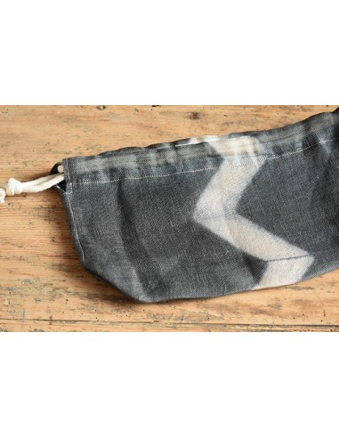 Kinchaku grey chevron