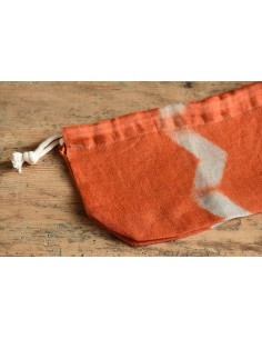 Kinchaku orange chevron 2