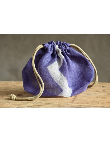 Kinchaku violet chevron