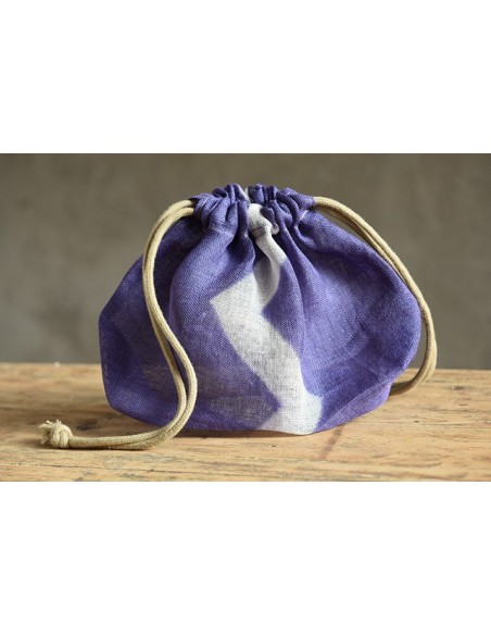 Kinchaku violet chevron