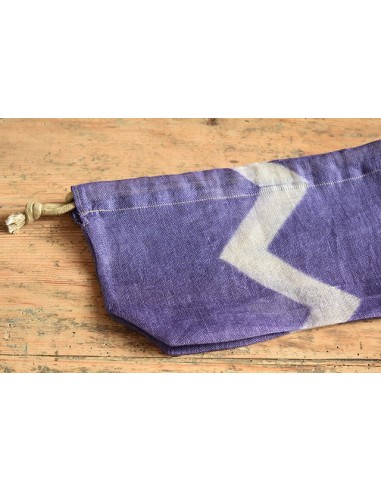 Kinchaku violet chevron