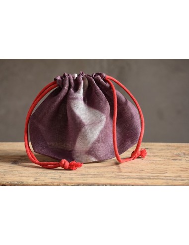 Kinchaku purple chevron