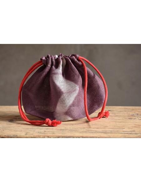 Kinchaku purple chevron