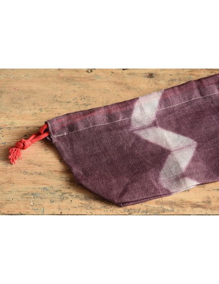 Kinchaku purple chevron