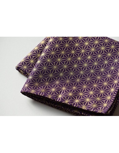Furoshiki 111 Asanoha viola e oro