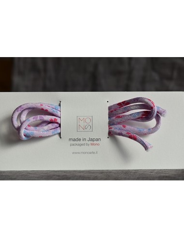 Cordino chirimen lilla con fiori