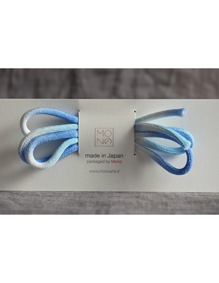 Cordino chirimen sfumato azzurro