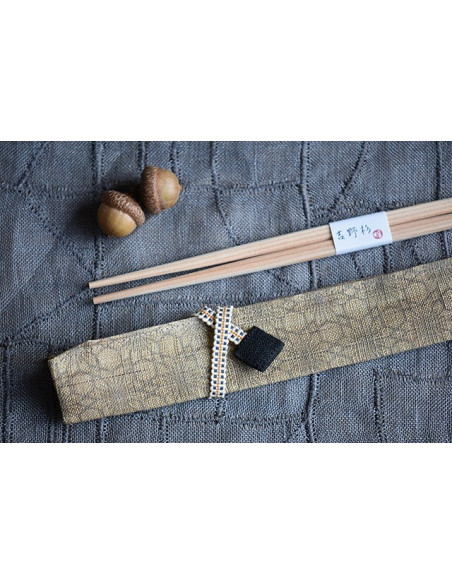 Hashi e porta hashi in tessuto verde