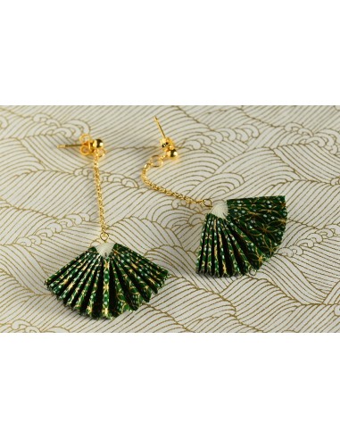 Orecchini origami a forma di ventaglio