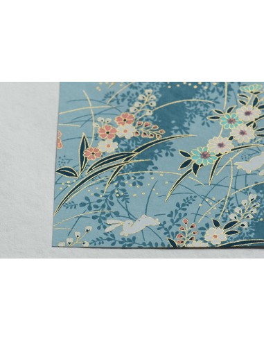 Chiyogami 221Usagi to hana