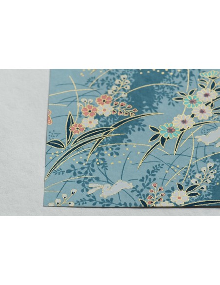 Chiyogami 221Usagi to hana