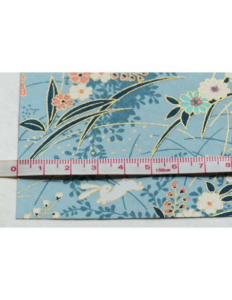 Chiyogami 221Usagi to hana