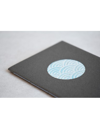 Note Chiyogami Seigaiha azzurro