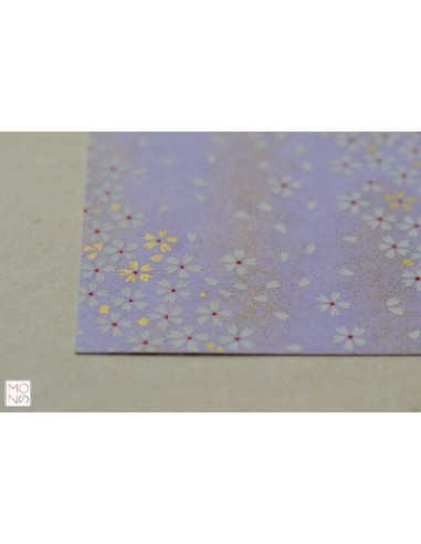 Chiyogami 034 fiori di ciliegio su viola