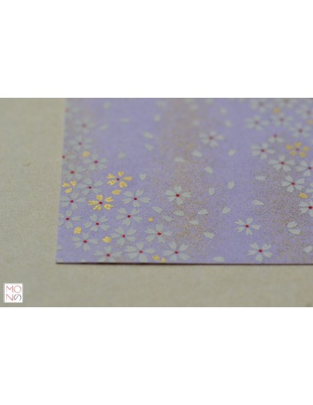 Chiyogami 034 fiori di ciliegio su viola