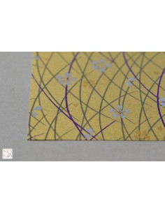 Chiyogami 049 fiori ciliegio fondo oro