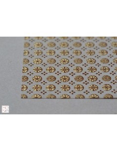 Chiyogami 051 oro marrone su beige