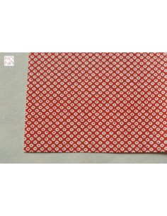 Chiyogami 100 Kanoko bianco su rosso