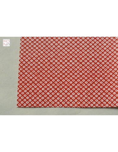 Chiyogami 100 Kanoko bianco su rosso