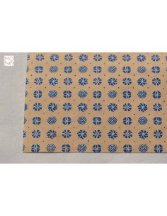 Chiyogami 121 pois blu su ocra